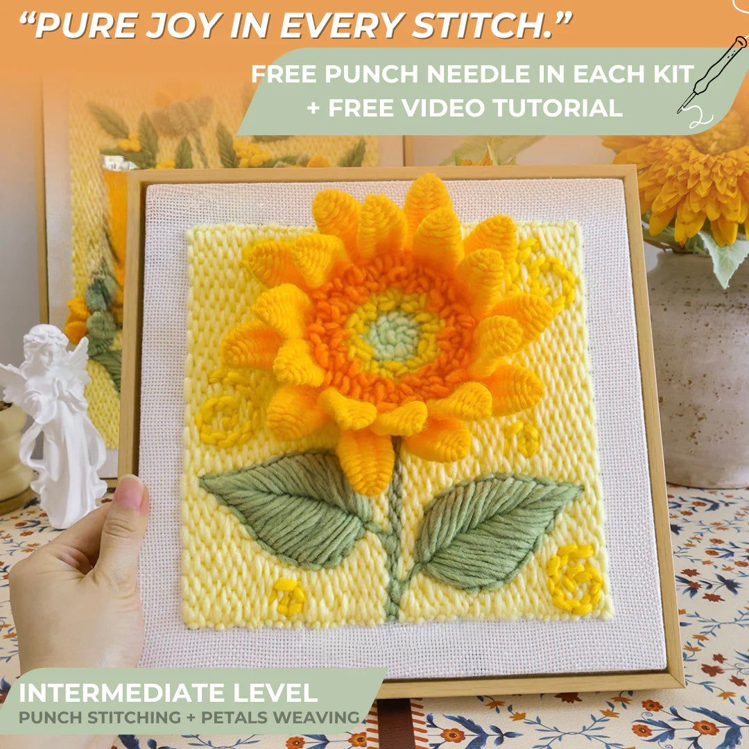Shining Sunflower — HealingWeave Punch Stitching Kit